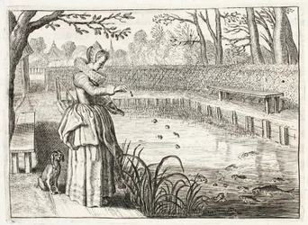 Fische füttern, Illustration aus 
